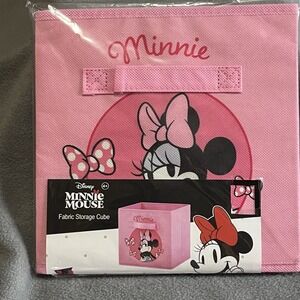 Disney Minnie Mouse Foldable Fabric Storage Bin Containers for Shelves 10x10"